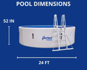durable 24 foot portable pool with easy setup for sale near me