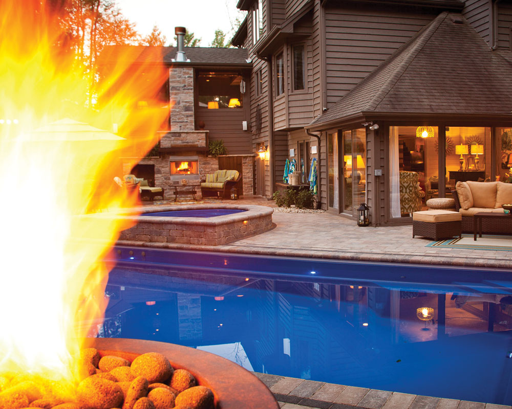 scenic backyard-pool designed for McHenry IL homeowners
