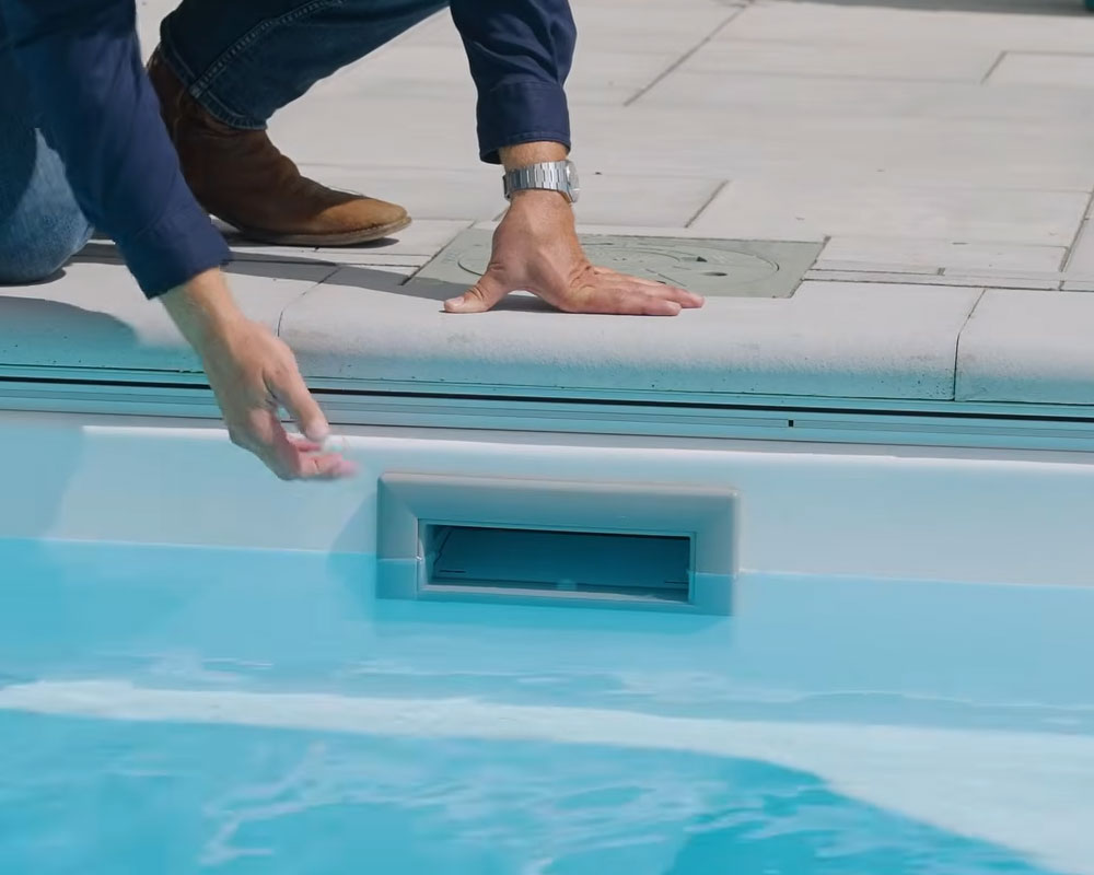 fiberglass pool skimmer maintenance water level basket cleaning Sonco Pools